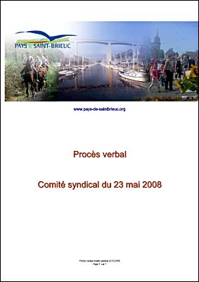 D�lib�rations Comit� Syndical du 23.05.2008