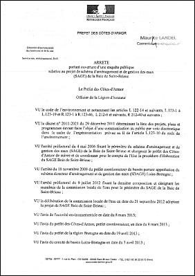 Arrêté Préfectoral de mise en Enquête Publique 23072013.pdf