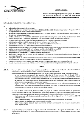 Arrt portant mise  enqute publique projet de SCOT du Pays de Saint-Brieuc.pdf