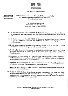 Arrt prfectoral modifiant l'article 4 du Rglement du SAGE.pdf