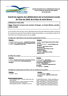 BC-2023-010 Avis de la CLE Diagnostic ponctuel ZH PLOUFRAGAN La Grande Mtairie parcelle G2087.pdf