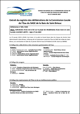 BC-2023-005 Avis de la CLE Projet de rhabilitation dune mare en zones humides - LANTIC.pdf
