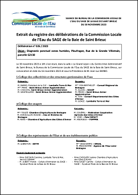 BC-2023-026 Avis de la CLE Diagnostic ponctuel ZH PLOUFRAGAN Rue de la Grande Villemain parcelle G2130.pdf