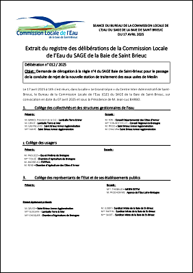 BC-2025-012 Avis de la CLE Demande de drogation rgle n4 du SAGE Construction nouvelle STEP Meslin.pdf