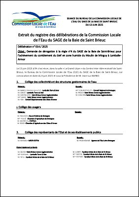 BC-2025-014 Avis de la CLE Demande de d�rogation r�gle n4 du SAGE LAMBALLE-ARMOR Comblement bief en ZH Moulin Minguy.pdf