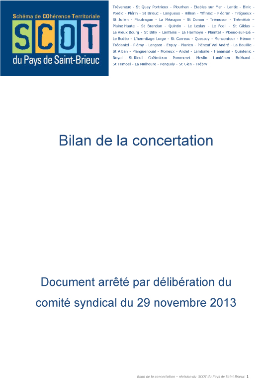 bilan de la concertation SCOT arrt