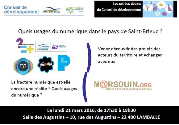 réunion sur la fracture numérique le 21 mars 2016 à 17h30 à Lamballe réunion sur la fracture numérique le 21 mars 2016 à 17h30 à Lamballe